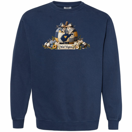 Quilted Fall WV Pumpkin- Comfort Colors Apparel