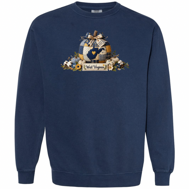 Quilted Fall WV Pumpkin- Comfort Colors Apparel