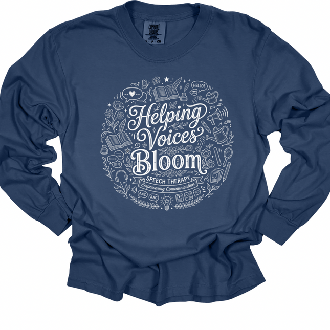 Speech Therapy Helping Voices Bloom - Comfort Colors Apparel