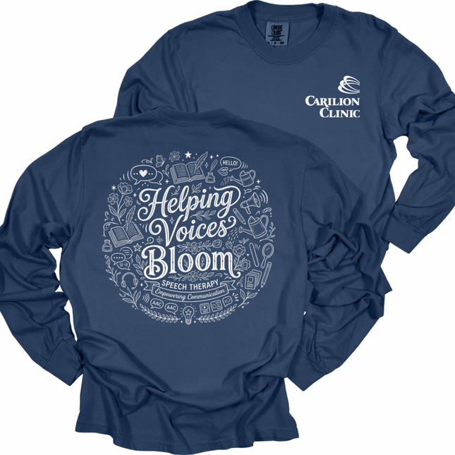 Carilion Clinic Speech Therapy Helping Voices Bloom - Comfort Colors Apparel