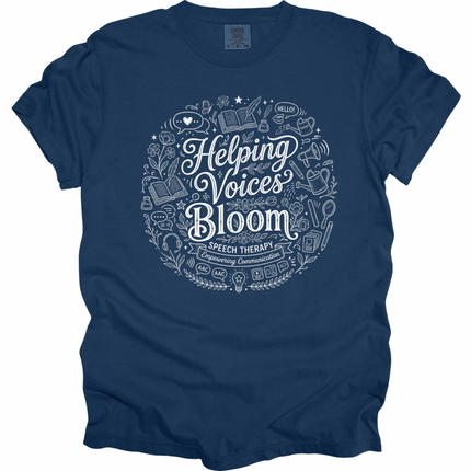 Speech Therapy Helping Voices Bloom - Comfort Colors Apparel