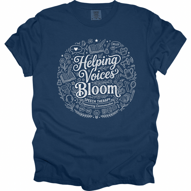 Speech Therapy Helping Voices Bloom - Comfort Colors Apparel