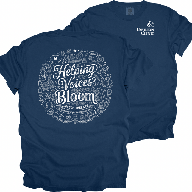 Carilion Clinic Speech Therapy Helping Voices Bloom - Comfort Colors Apparel