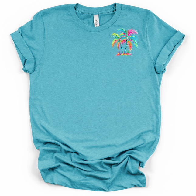 Palm Tree Pocket Summer Collection - Bella and Canvas T-Shirt