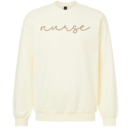Embroidered Nurse Cursive  Writing Gildan Sweatshirt