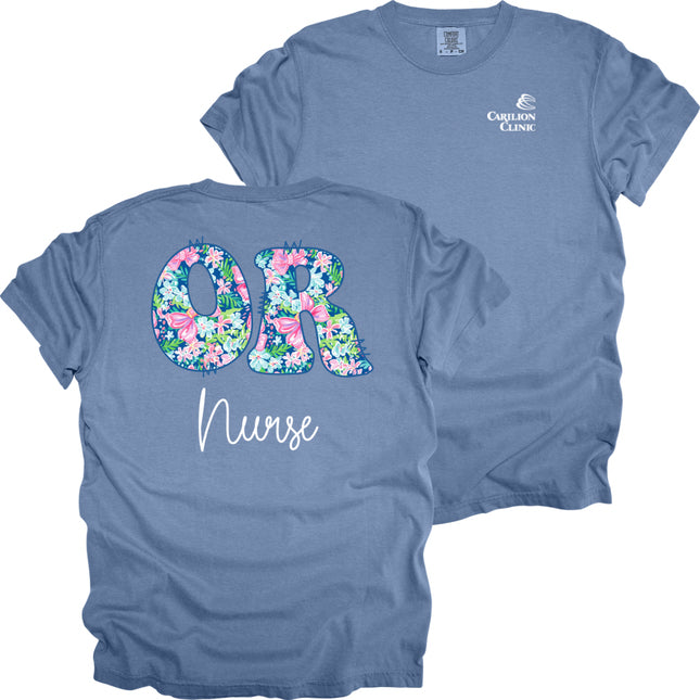 Spring Flowers Nurse Surgical Services - Comfort Colors T-Shirt