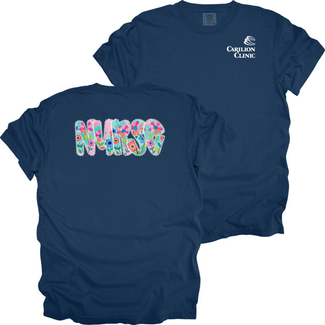 Carilion Clinic Faux Quilted Nurse - Comfort Colors T-Shirt