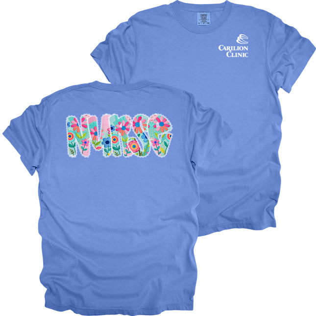 Carilion Clinic Faux Quilted Nurse - Comfort Colors T-Shirt