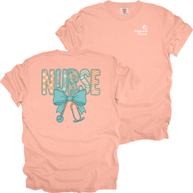 Carilion Clinic Nurse Green / Orange Design - Comfort Colors T-Shirt