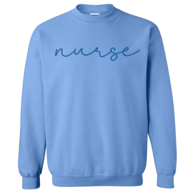 Embroidered Nurse Cursive  Writing Gildan Sweatshirt