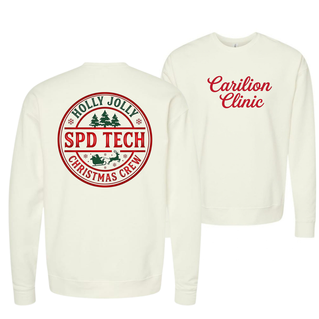 Carilion Clinic Holly Jolly OPX, PACS, and SPD Tech- Tultex Sweatshirt