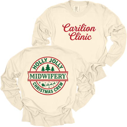 Carilion Clinic Holly Jolly MidWifery - Comfort Colors Long Sleeve