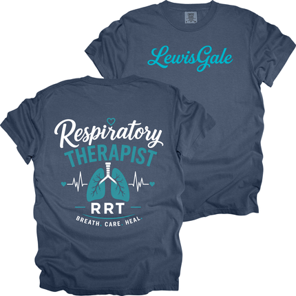 LewisGale Cursive Respiratory Therapy - Comfort Colors Apparel