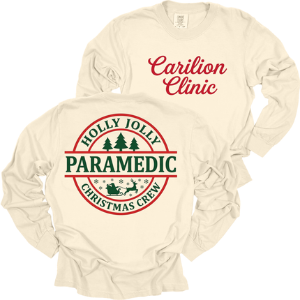 Carilion Clinic Holly Jolly Paramedic - Comfort Colors Long Sleeve