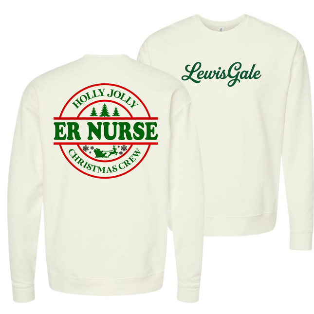 LewisGale Holly Jolly ER - Tultex Sweatshirt