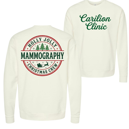 Carilion Clinic Holly Jolly Mammography - Comfort Colors and Tultex Apparel