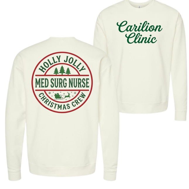 Carilion Clinic Holly Jolly Acute Care Nursing- Tultex Sweatshirt