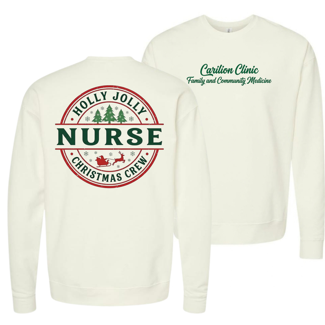 Carilion Clinic Family Medicine Holly Jolly Nurse - Comfort Colors and Tultex Apparel