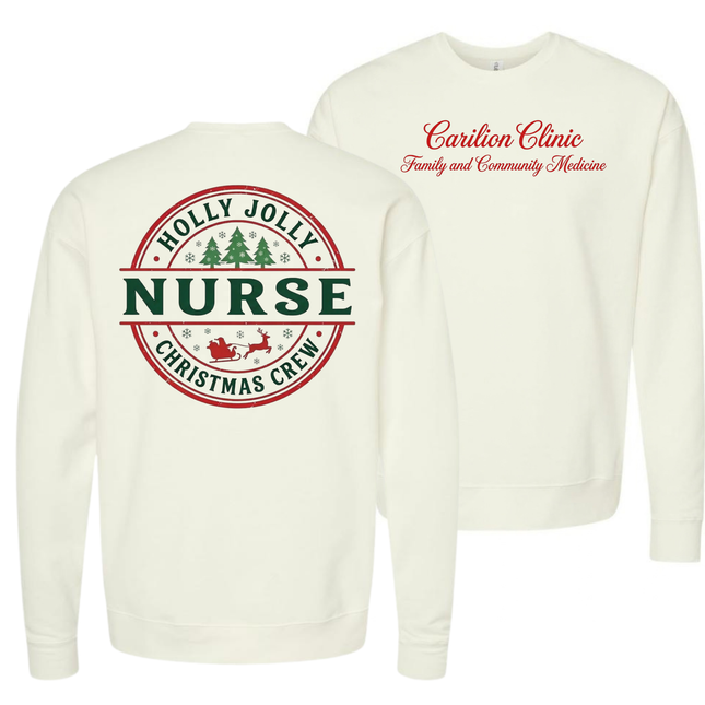 Carilion Clinic Family Medicine Holly Jolly Nurse - Comfort Colors and Tultex Apparel