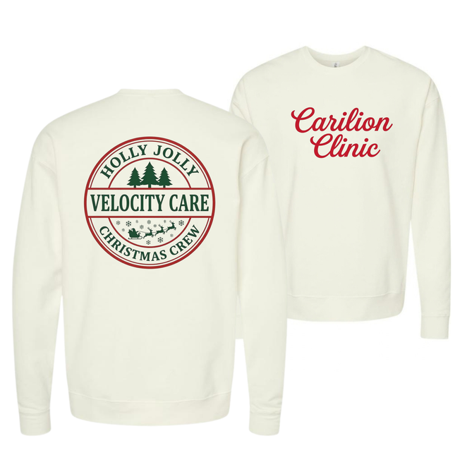 Carilion Velocity Care Holly Jolly - Comfort Colors and Tultex Apparel