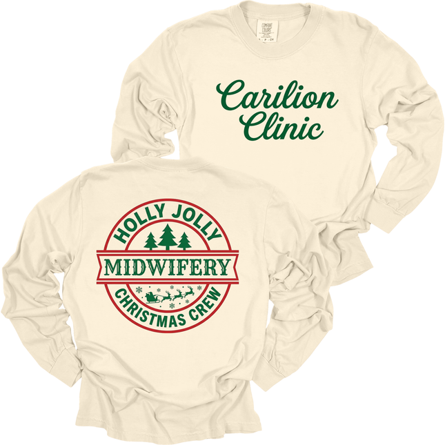 Carilion Clinic Holly Jolly MidWifery - Comfort Colors Long Sleeve