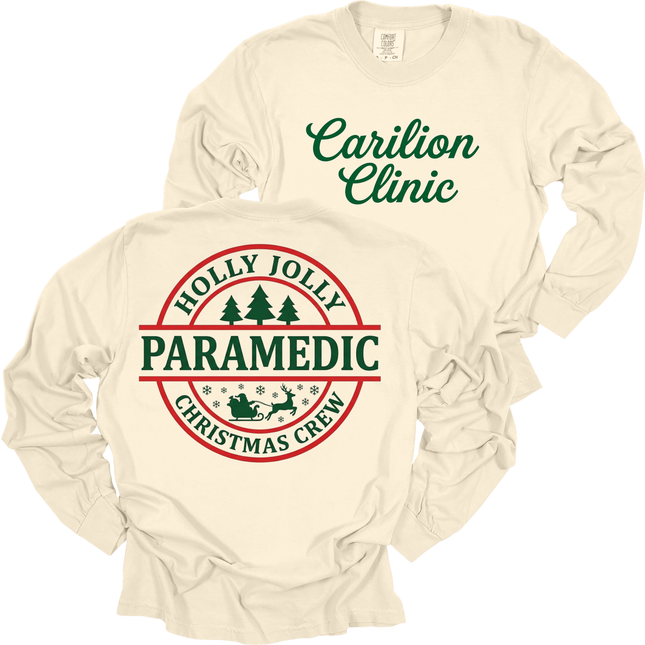 Carilion Clinic Holly Jolly Paramedic - Comfort Colors Long Sleeve