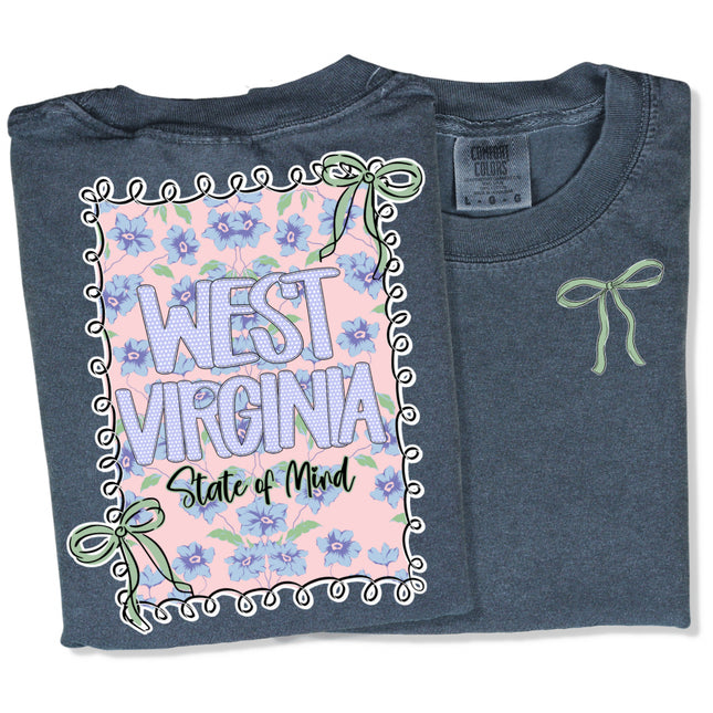 Preppy West Virginia State of Mind - Comfort Colors T-Shirt