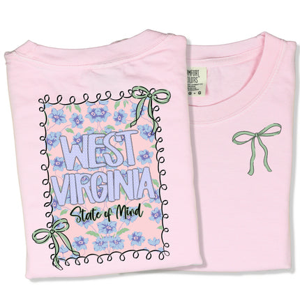 Preppy West Virginia State of Mind - Comfort Colors T-Shirt