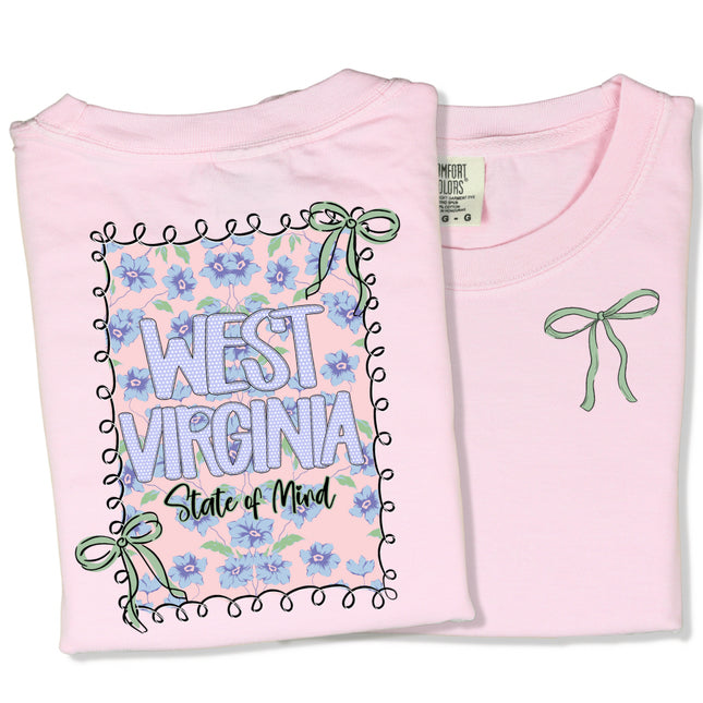 Preppy West Virginia State of Mind - Comfort Colors T-Shirt