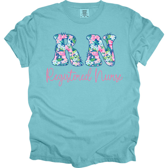 Preppy Cotton Candy Floral RN - Comfort Colors T-Shirt
