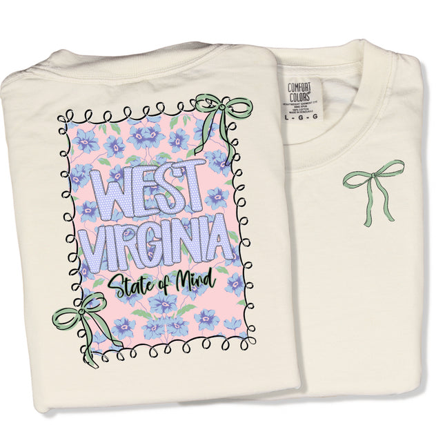 Preppy West Virginia State of Mind - Comfort Colors T-Shirt