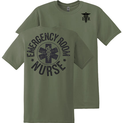 Emergency Room Nurse with RN Caduceus -  Gildan T-Shirt
