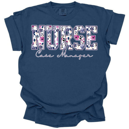Purple Floral Nursing Titles - Comfort Colors Series