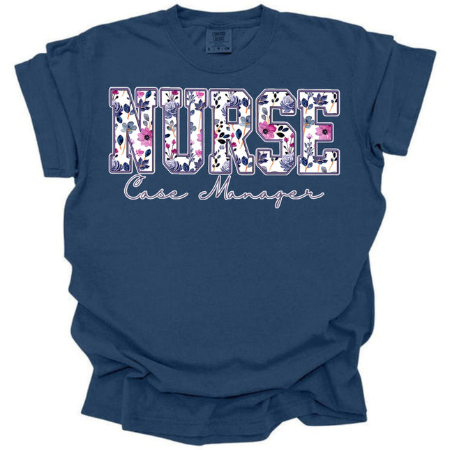 Purple Floral Nursing Titles - Comfort Colors Series