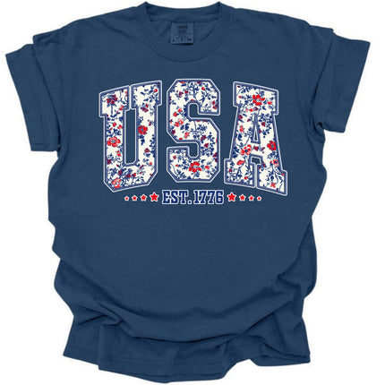 Floral USA - Comfort Colors T-Shirt