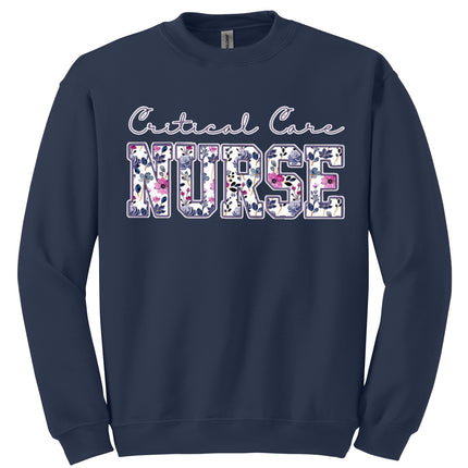 Purple Floral Nursing Titles - Gildan Series