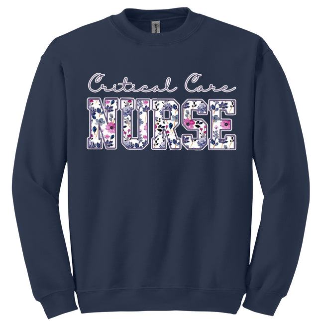 Purple Floral Nursing Titles - Gildan Series