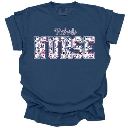 Purple Floral Nursing Titles - Comfort Colors Series