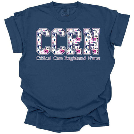Purple Floral Nursing Titles - Comfort Colors Series