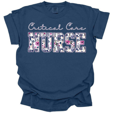 Purple Floral Nursing Titles - Comfort Colors Series