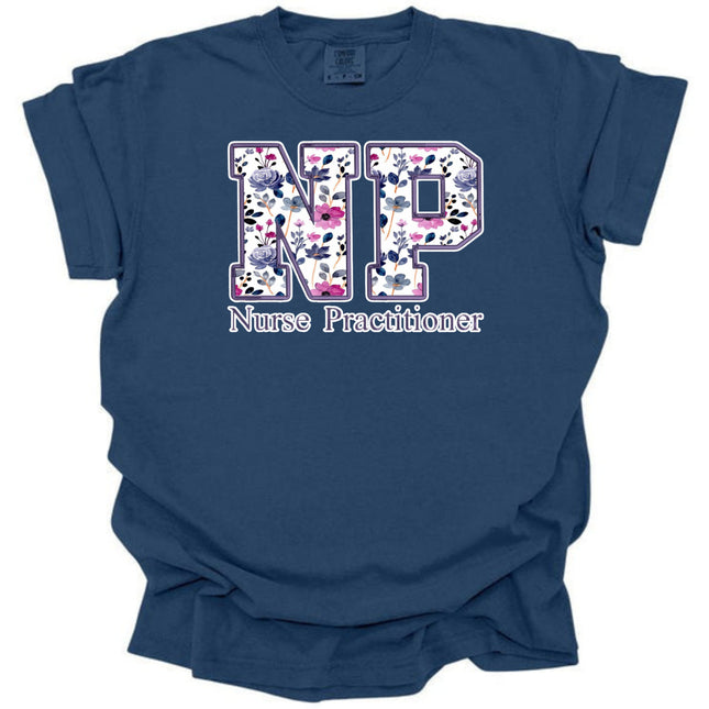 Purple Floral Nursing Titles - Comfort Colors Series