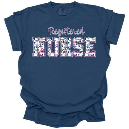 Purple Floral Nursing Titles - Comfort Colors Series