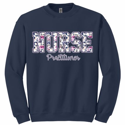 Purple Floral Nursing Titles - Gildan Series