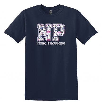 Purple Floral Nursing Titles - Gildan Series