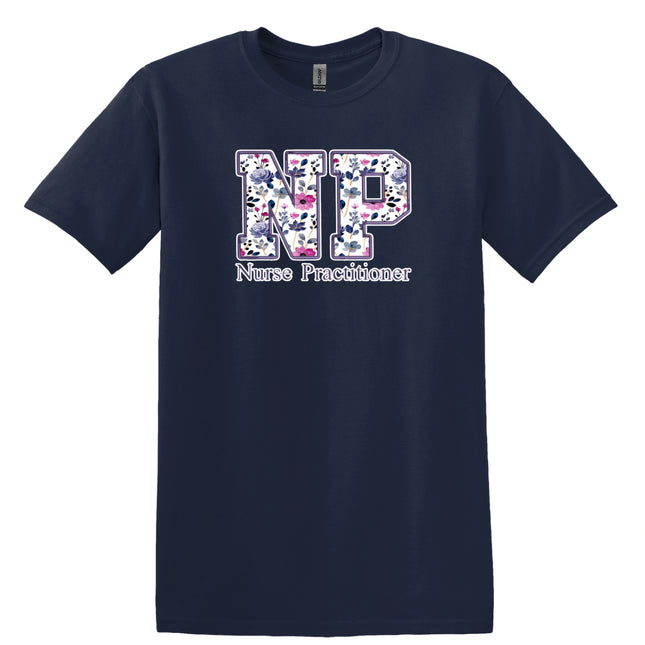 Purple Floral Nursing Titles - Gildan Series