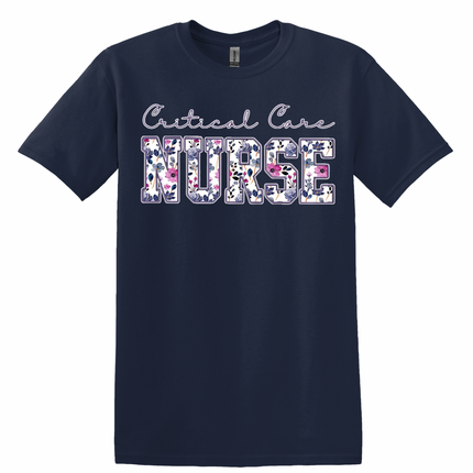Purple Floral Nursing Titles - Gildan Series