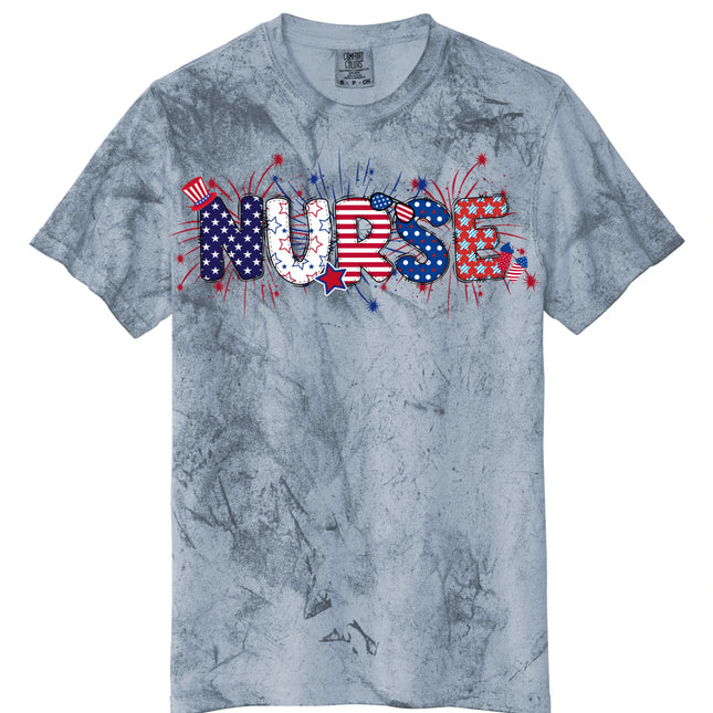 American Nurse Fireworks - Comfort Colors T-Shirt