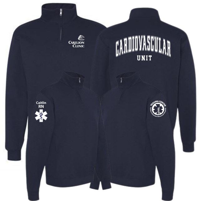 Carilion Clinic Specialty Department - Navy Jerzees Quarter Zip Sweatshirt
