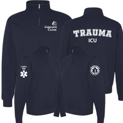 Carilion Clinic Specialty Department - Navy Jerzees Quarter Zip Sweatshirt