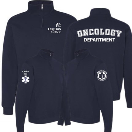 Carilion Clinic Specialty Department - Navy Jerzees Quarter Zip Sweatshirt
